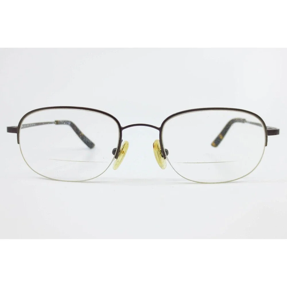 Tura M851 BRN Brown Metal Semi Rimless Oval Eyeglasses Frames 50-19-140